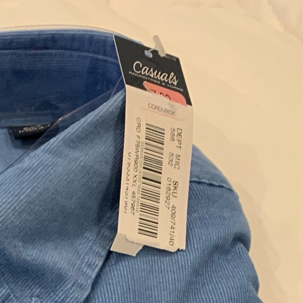 Roundtree & Yorke Blue Casual Button Down Shirt